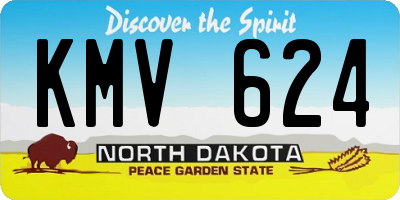 ND license plate KMV624
