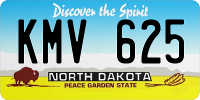 ND license plate KMV625