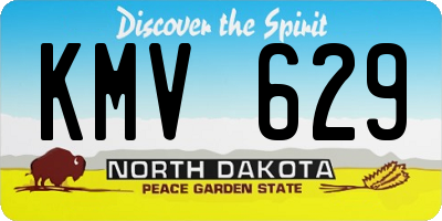 ND license plate KMV629
