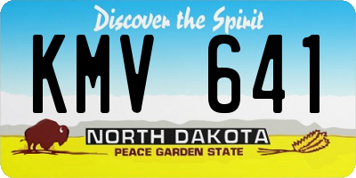 ND license plate KMV641