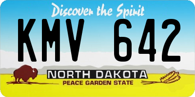 ND license plate KMV642