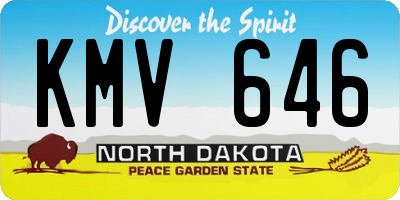 ND license plate KMV646