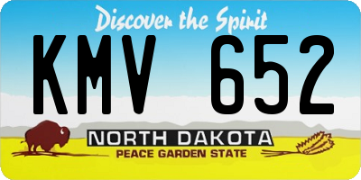 ND license plate KMV652