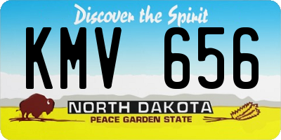 ND license plate KMV656
