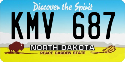 ND license plate KMV687