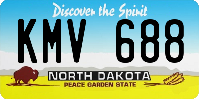 ND license plate KMV688
