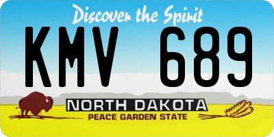 ND license plate KMV689