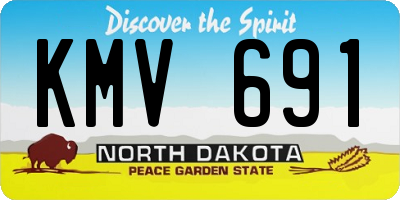 ND license plate KMV691