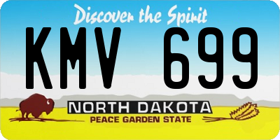 ND license plate KMV699