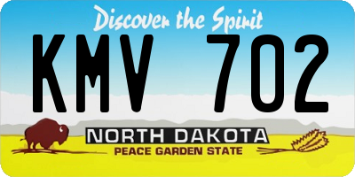 ND license plate KMV702