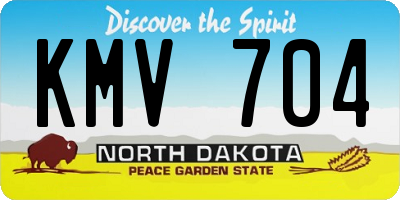 ND license plate KMV704