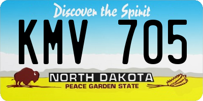 ND license plate KMV705
