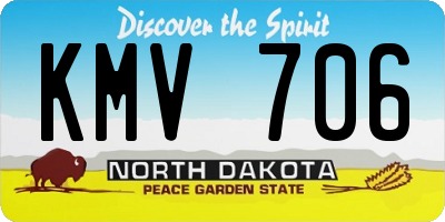 ND license plate KMV706