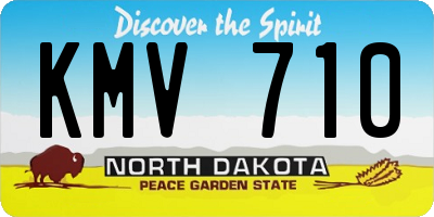 ND license plate KMV710