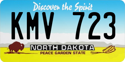 ND license plate KMV723