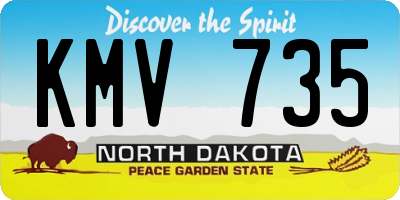 ND license plate KMV735