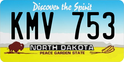 ND license plate KMV753