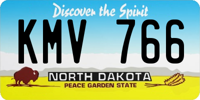 ND license plate KMV766