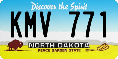 ND license plate KMV771