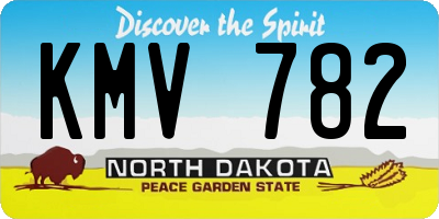 ND license plate KMV782