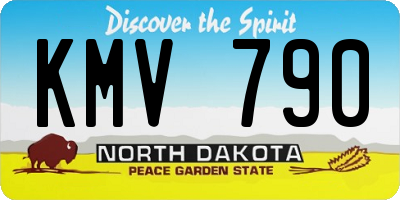 ND license plate KMV790