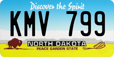 ND license plate KMV799