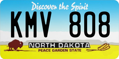 ND license plate KMV808