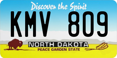 ND license plate KMV809