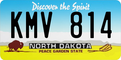 ND license plate KMV814
