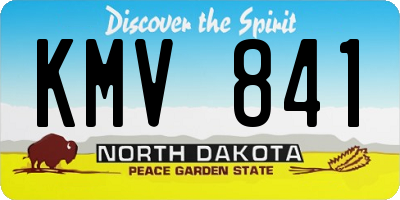ND license plate KMV841