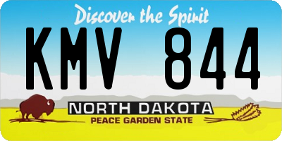 ND license plate KMV844