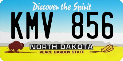 ND license plate KMV856
