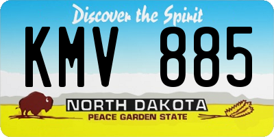 ND license plate KMV885