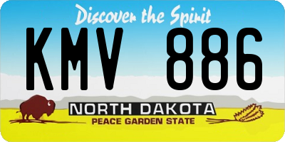 ND license plate KMV886