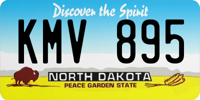 ND license plate KMV895