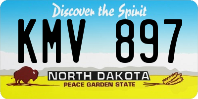 ND license plate KMV897