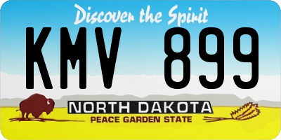 ND license plate KMV899