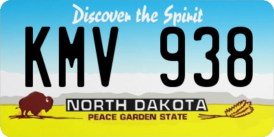ND license plate KMV938