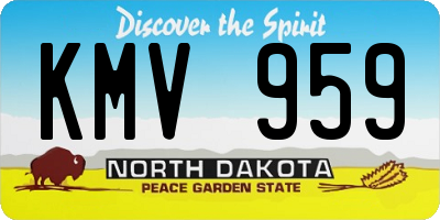 ND license plate KMV959