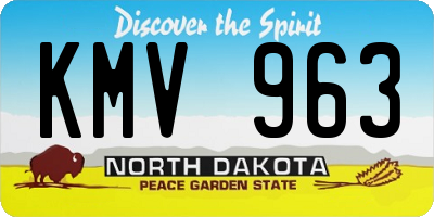 ND license plate KMV963
