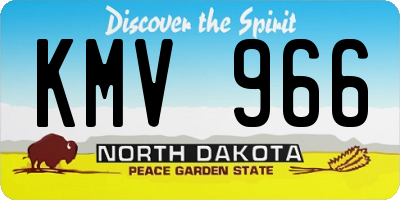 ND license plate KMV966