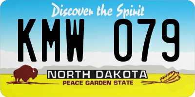 ND license plate KMW079