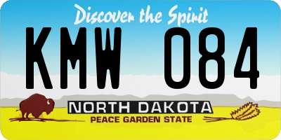 ND license plate KMW084