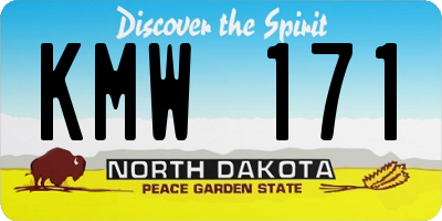 ND license plate KMW171