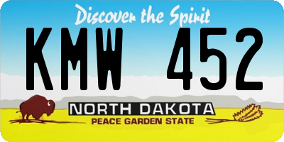 ND license plate KMW452