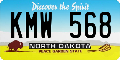 ND license plate KMW568