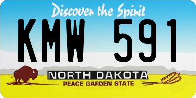 ND license plate KMW591