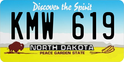 ND license plate KMW619