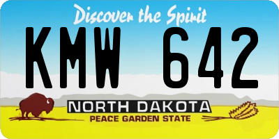 ND license plate KMW642