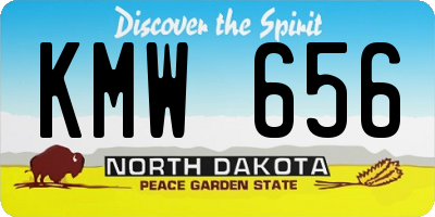 ND license plate KMW656